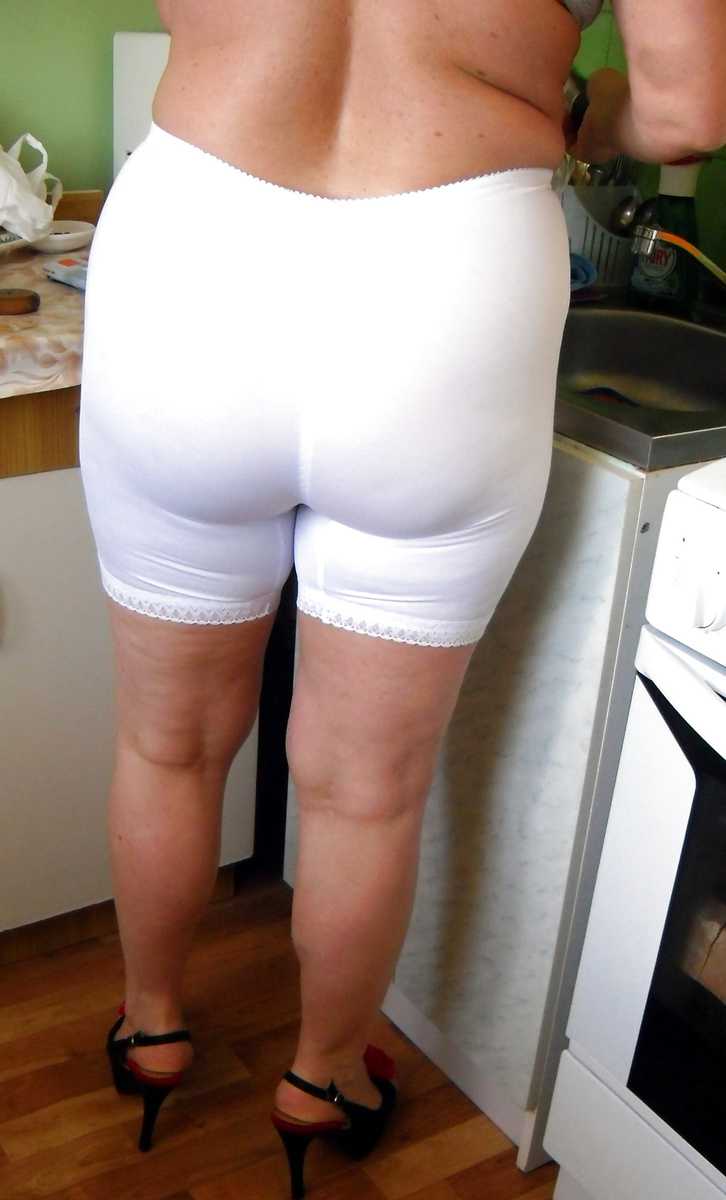 Pushunas white longleg panty girdle